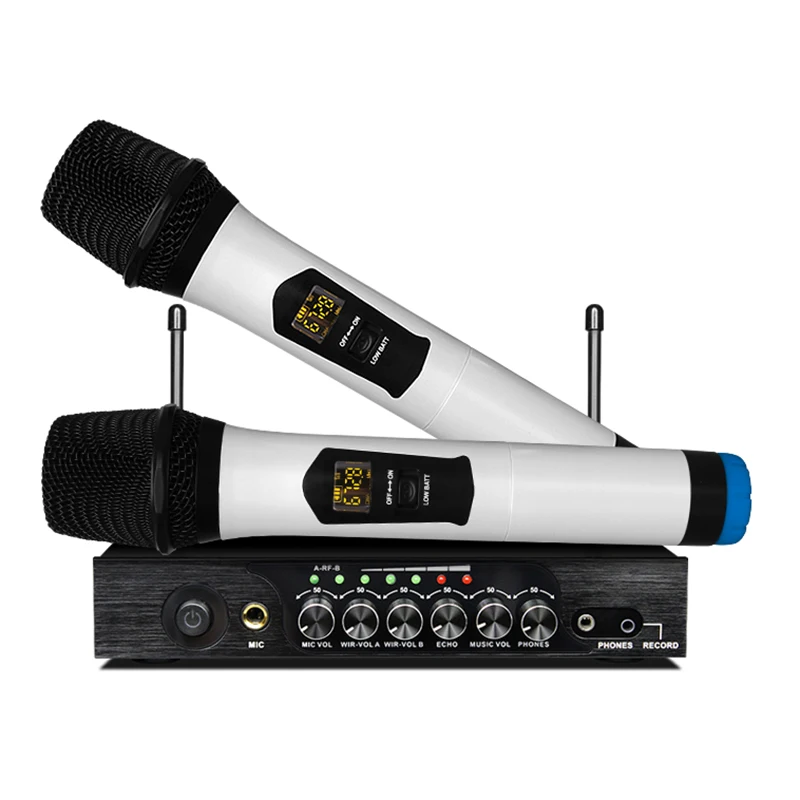 AAAE топ портативный UHF Bluetooth беспроводной микрофон M6 с регулируемым басовым