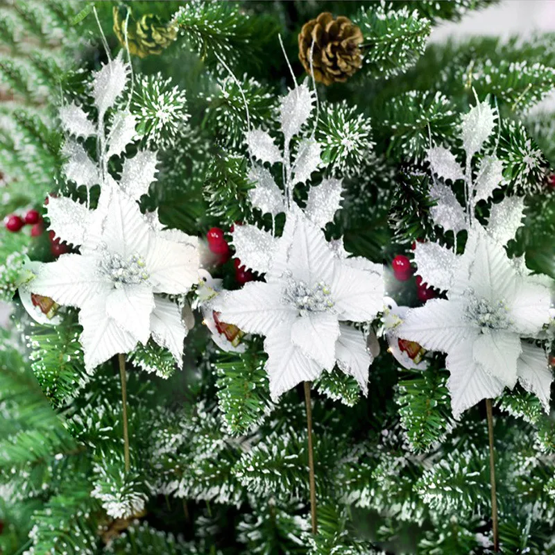 Блеск Искусственные цветы сделай сам поделки рождественские украшения для дома