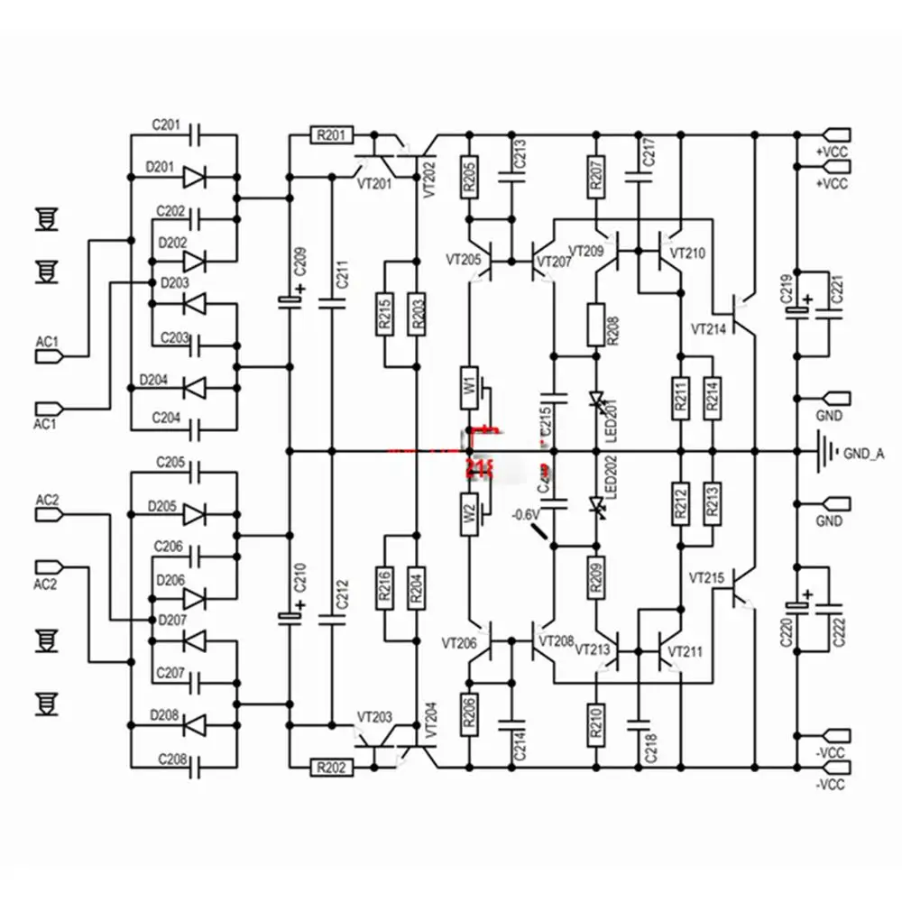 Плата питания параллельного стабилизированного усилителя мощности 20-60 в 100 мА с