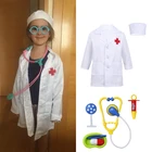 Детские костюмы косплей подарок на день рождения Карнавальная Вечеринка белое пальто игрушки набор куртка для девочек и мальчиков детская форма лабораторный халат Высокое качество