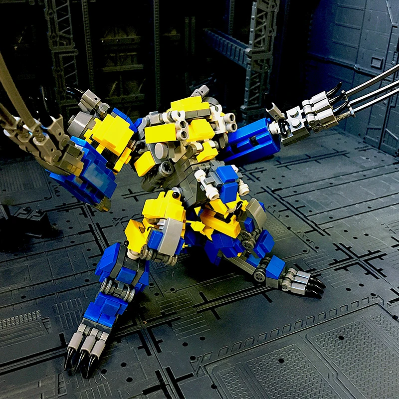 442PCS Original Design Mech Warrior Building Blocks Toys For Children Armor Wolf Robots Kids Action Anime Figure Model Dolls Toy |