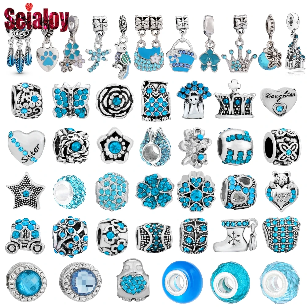 Синяя тема Seialoy голубой цветок бисерный попугай Подвеска для женщин подвеска с