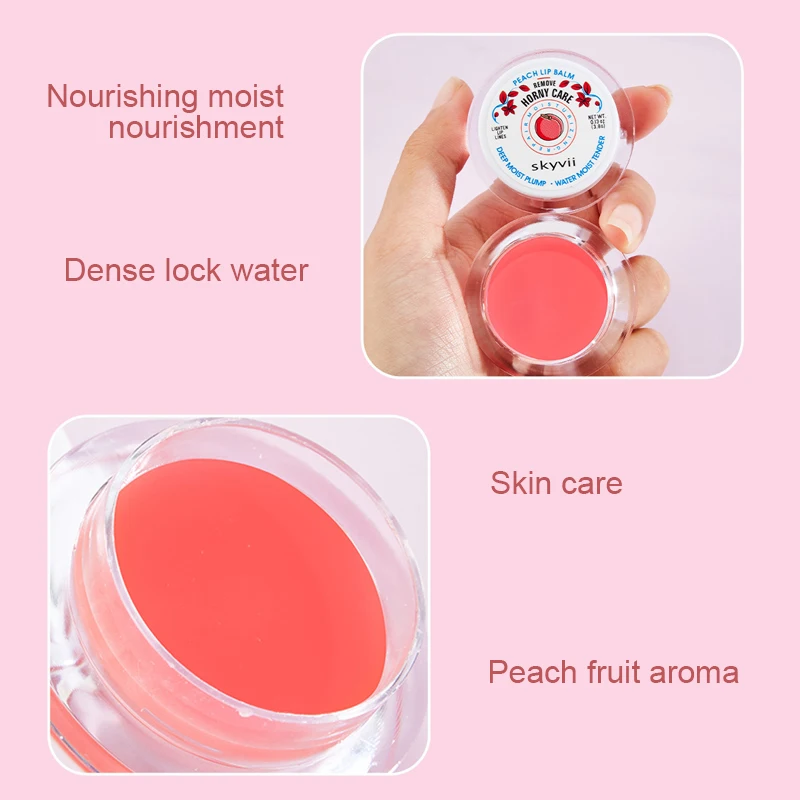 Peach Lip Balm Moisturizin Colorless Repair Moisturizing Oil Sleeping Jelly Gloss Skincare TXTB1 |