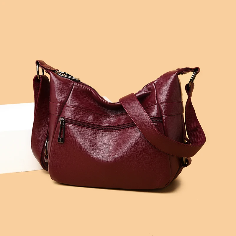 

Vintage Brand Crossbody Bags for Women Quality Sofr Leather Shoulder Bag Luxury Design Messenger Bag Ladies All Match Handbags