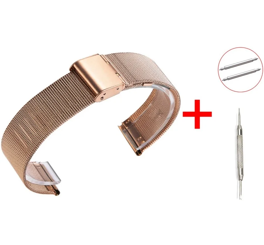 

22mm Stainless Steel Buckle Milanese Loop Meshed Watch Strap For Samsung Galaxy Watch 46mm Band for Gear S3 Belt with Pins