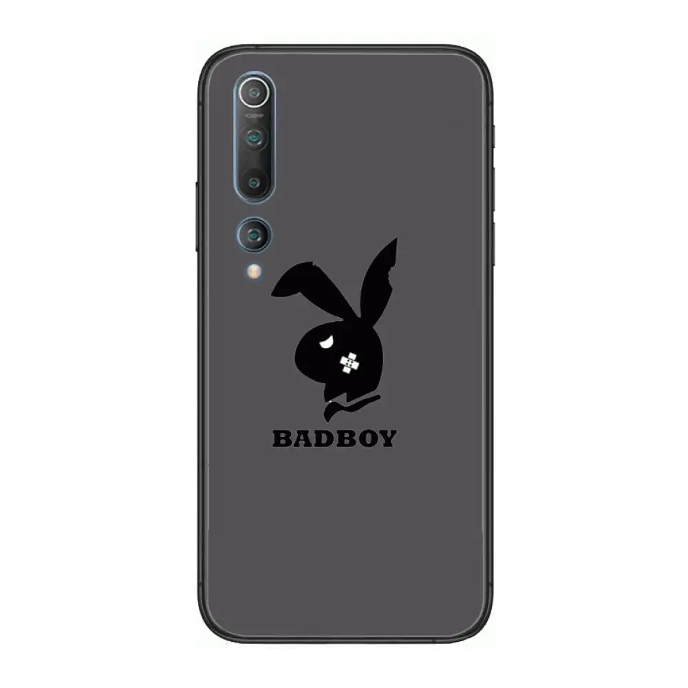 

Handsome rabbit Luxury style Phone Case For xiaomi mi11 5g 10 liti Ultra 9Pro SE 3 8 Note Anime Black Cover Silicone Back Pretty
