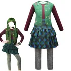 Детские костюмы на Хэллоуин зомби 2, костюм Эддисона для косплея, комбинезоны для девочек с длинным рукавом, Необычные наряды, одежда для карнавала и вечеринки