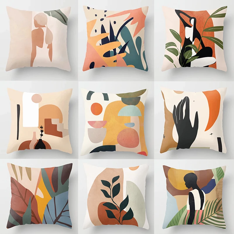 

2021 Abstract Cushion Cover Nordic Geometric Decorative Pillows Cases Sofa Pillow Case Graph Linen Cushions Home Decor Cojines