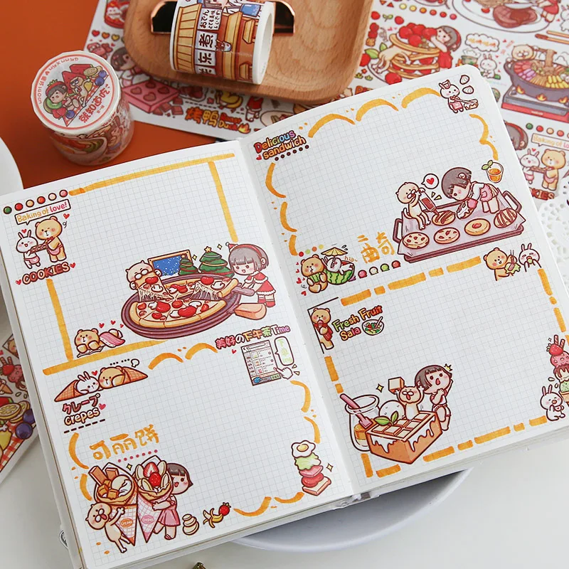 

BULA 45mm*5m Kawaii Girls Daily Masking Washi Tape Decorative Adhesive Tape Decora Diy Scrapbooking Sticker Label Stationery