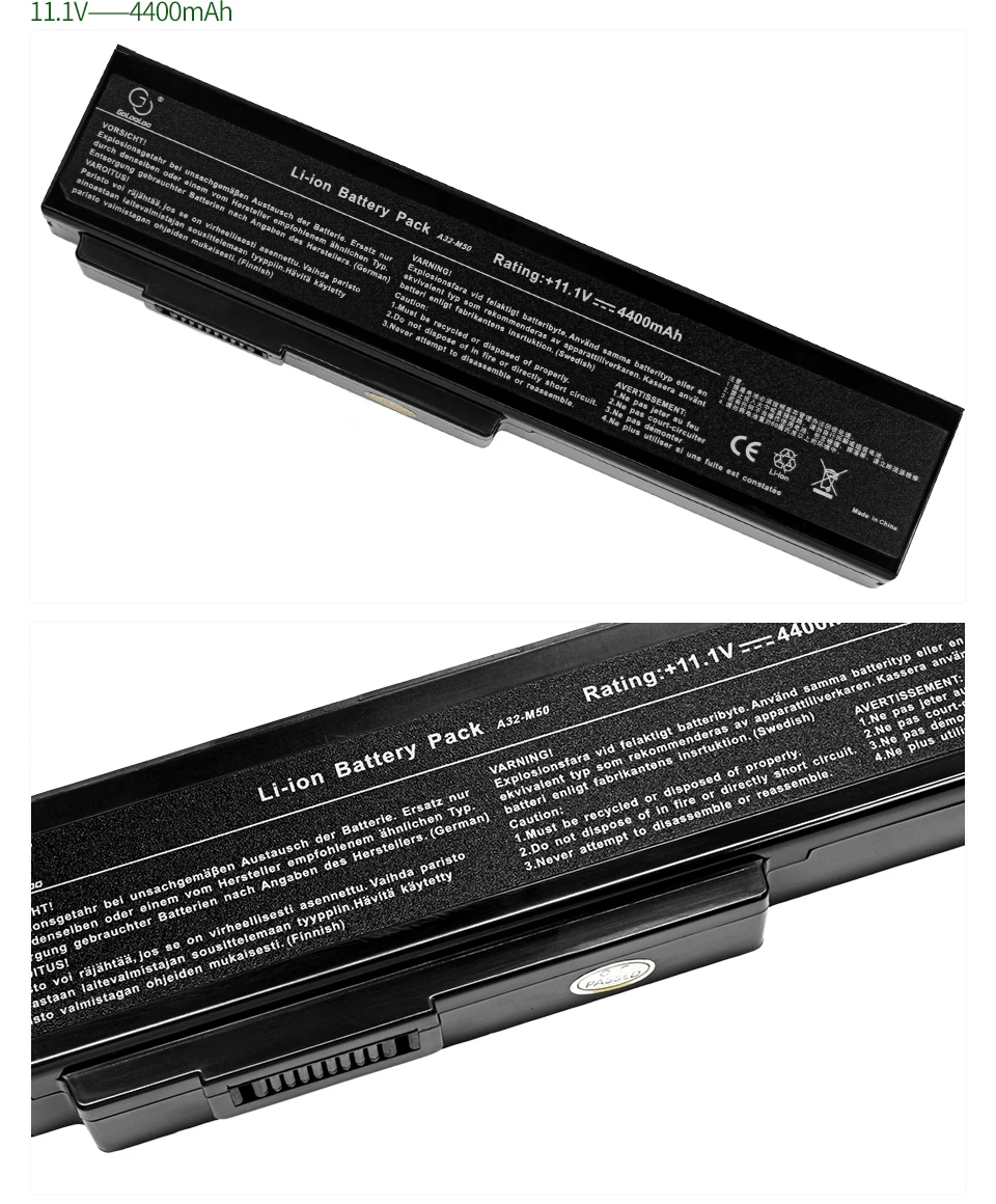 Golooloo 6 ячеек Аккумулятор для ноутбука ASUS M51Va M51Vr X55Sa X55Sr X55Sv X57 G50 X57VN 15G10N373800 90-NED1B2100Y A32-M50
