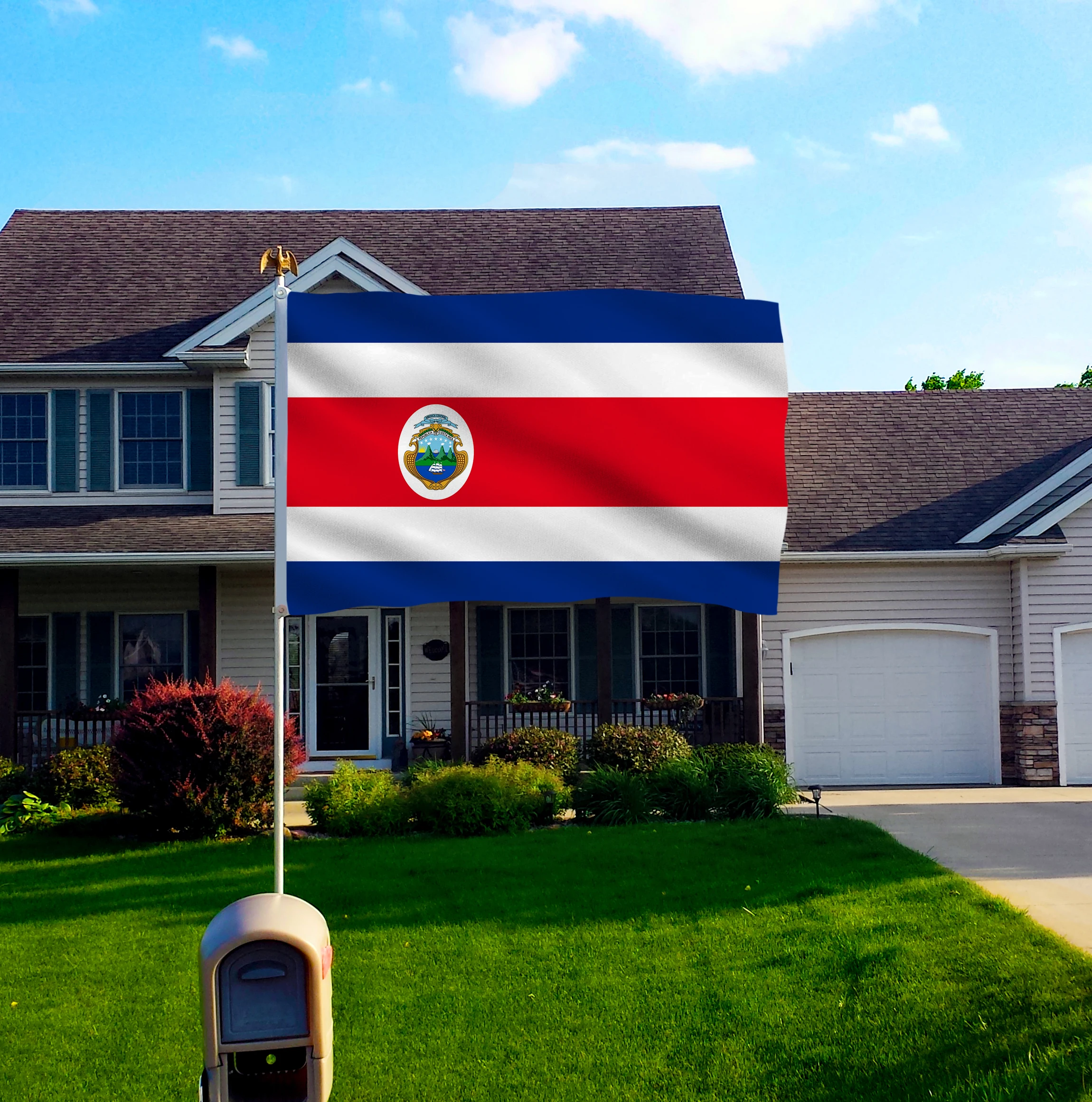 2017 флаг из полиэфира 5*3 фута 150*90 см Высокое качество Висячие и летающие|costa rica