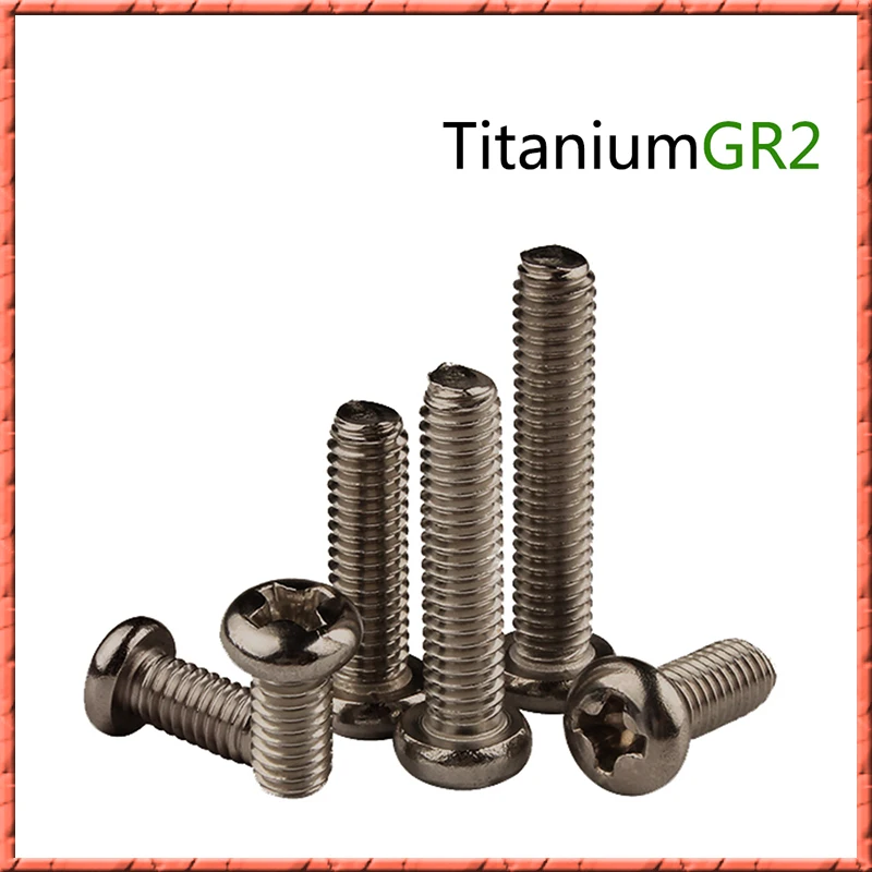 50 шт./лот чистый titanium M1/M1.2/M1.4/M1.6 DIN7985 полукруглой потайной головкой и