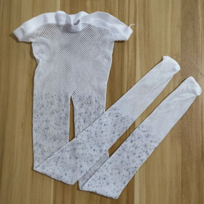 Модные детские сетчатые колготки в сеточку для девочек чулки однотонные