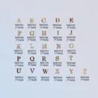 Прибл. 1000 _ металлические золотые алфавитные буквы, дизайн ногтей, не клеящиеся металлические ломтики, украшение для ногтей