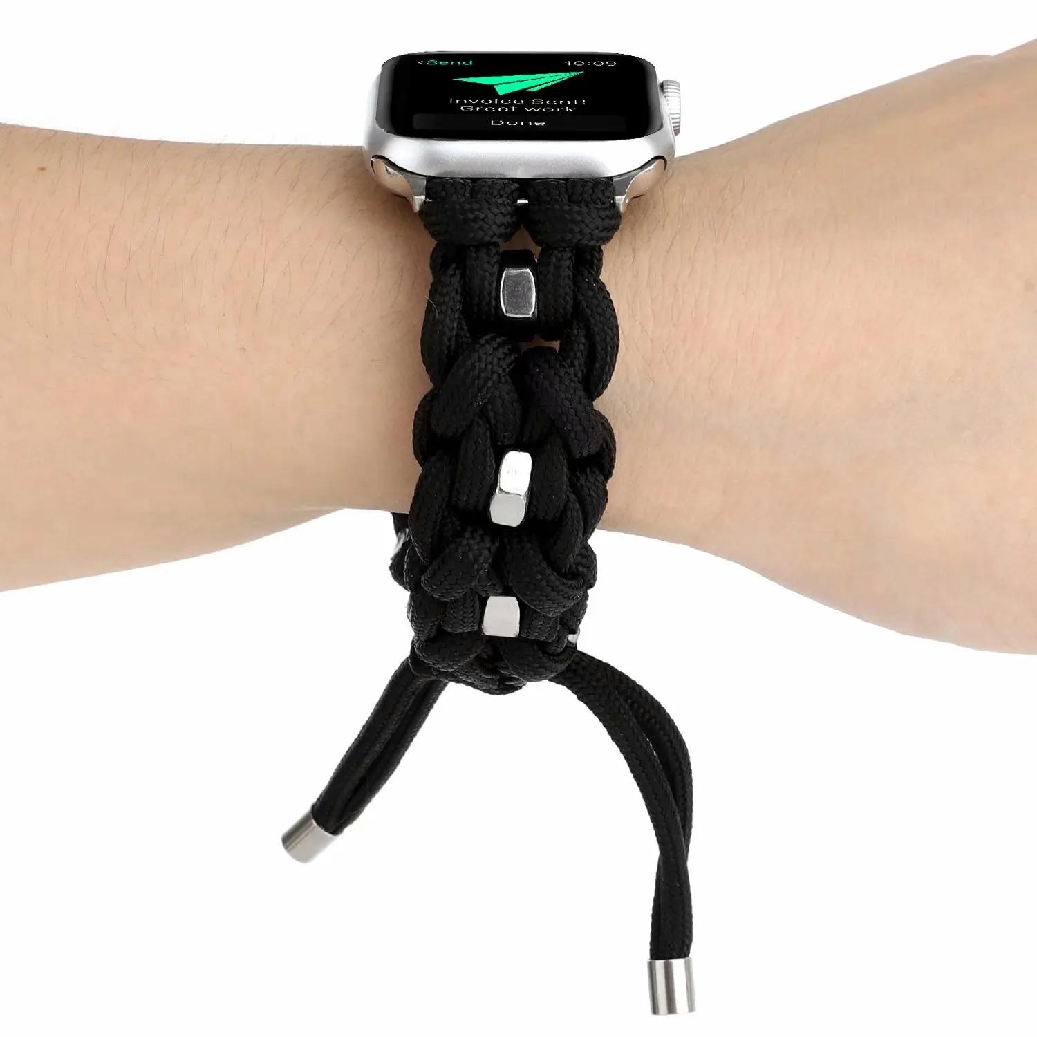 Спортивный тканый браслет из нейлоновой веревки для Apple Watch 38 мм 42 мм 40 мм 44 мм для iWatch 5 4 3 2 1