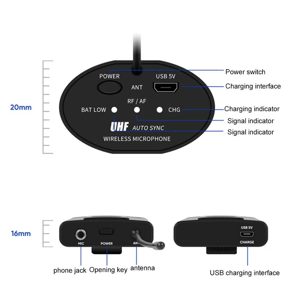 

Professional Video Recording Lapel Interview Lavalier Microphone Portable Studio Hands Free Speech Clip On Wireless Universal