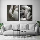 Скульптура Микеланджело художественные плакаты и принты, черно-белый Давид, ручная работа, настенная живопись, картины для гостиной, домашний декор