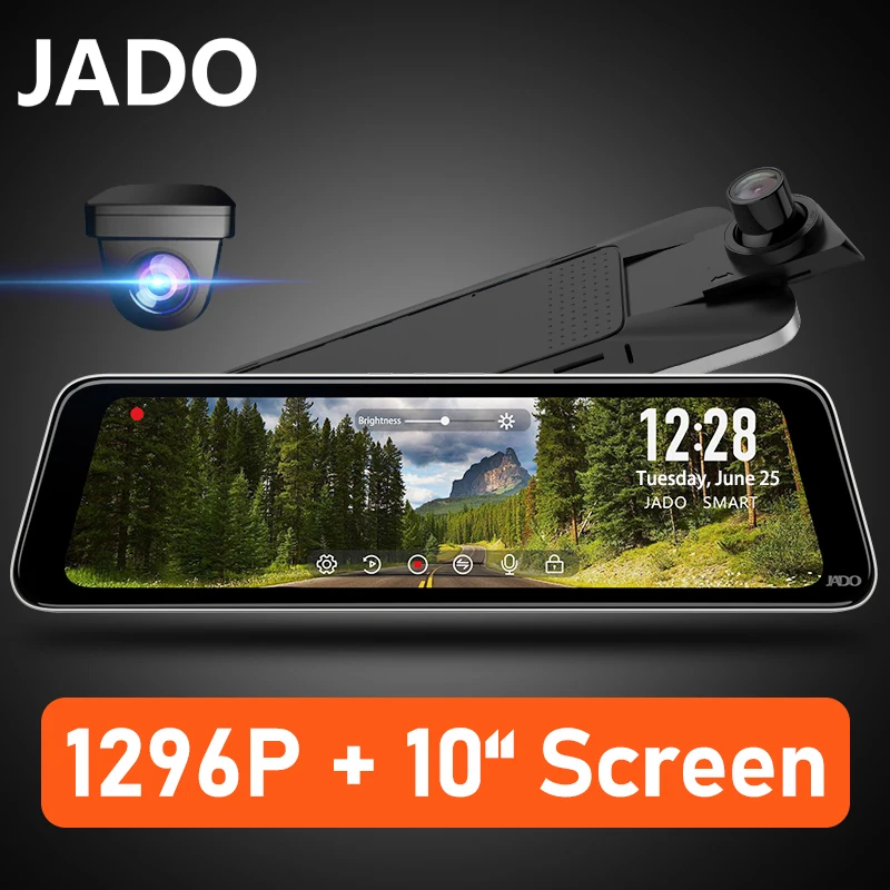 JADO G830 тире Камера 10 дюймов 1296P автомобильный IPS экран Автомобильный