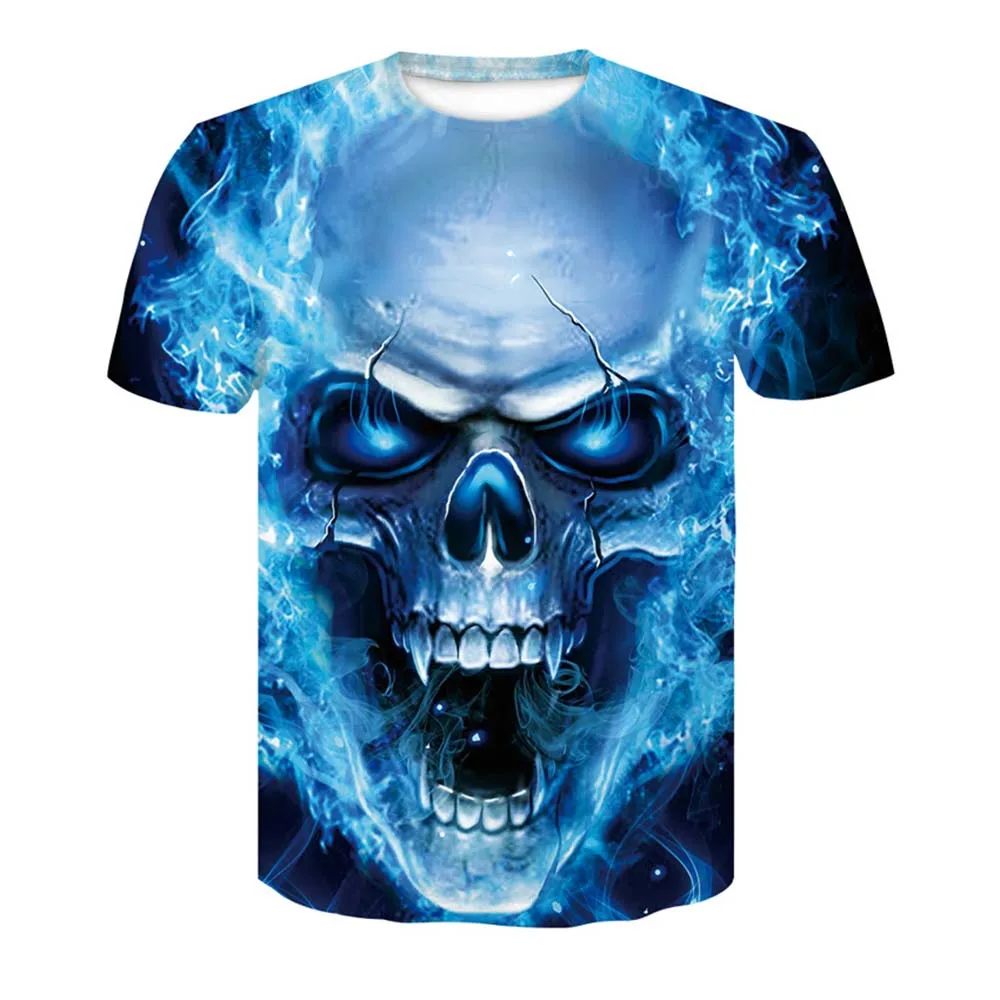 

2021 3D skull New Print T-Shirt 3d T-Shirt Summer Trendy Short Sleeve T-Shirt Top Men/Female Short Sleeve Top