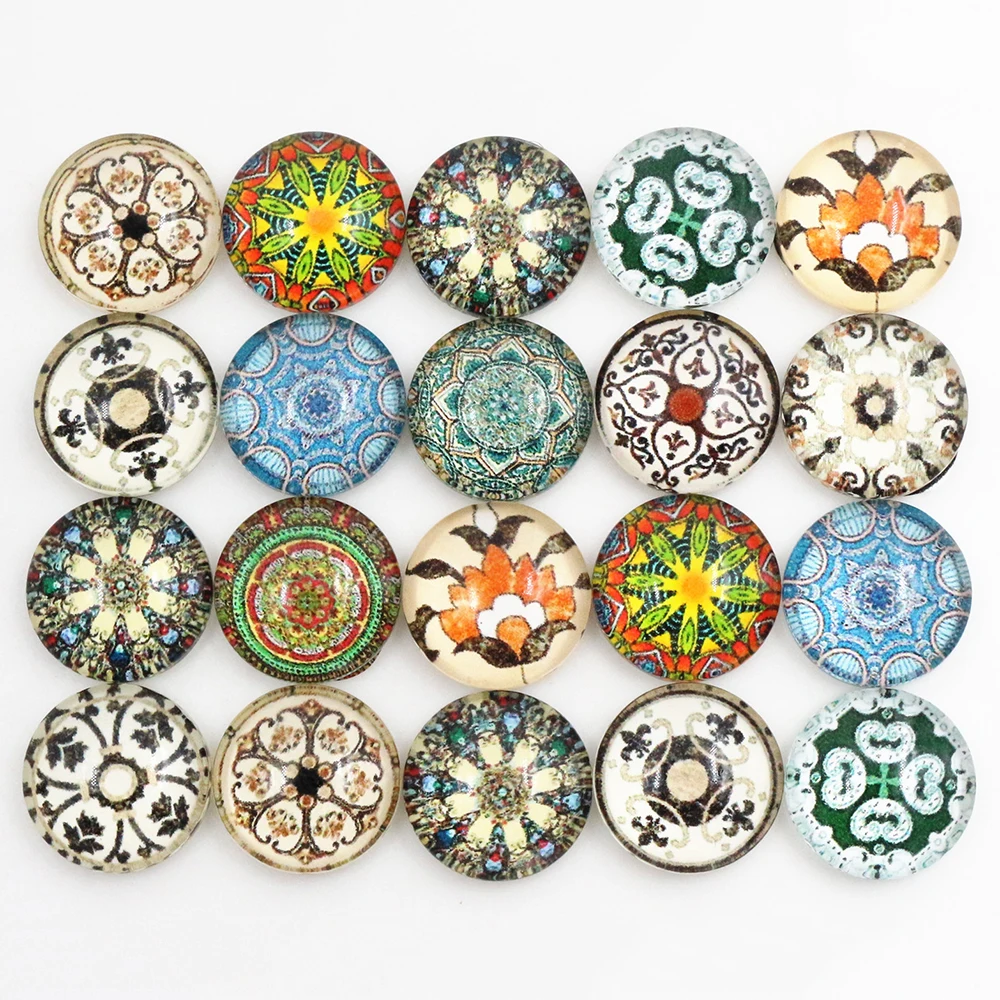 50 шт./лот 12 мм фото стекло Кабошоны Смешанные цвета кабошоны для браслета серьги
