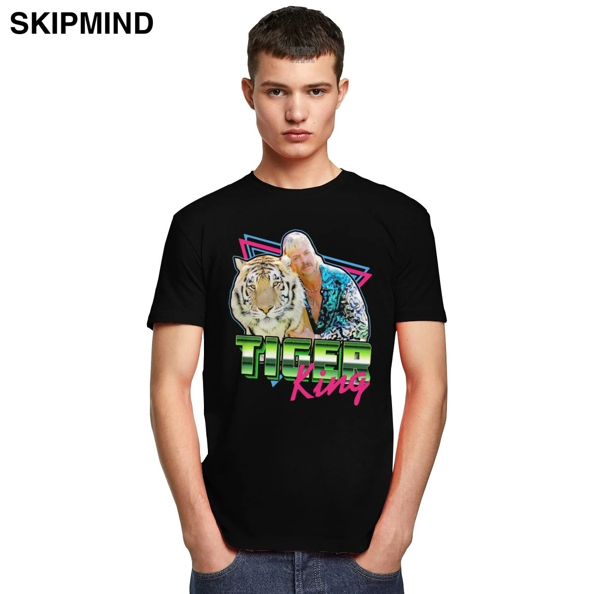Забавные Джо экзотические Тигра футболка King для Для мужчин с короткими рукавами