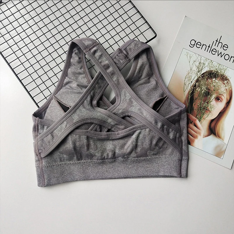 Бесшовный Камуфляжный комплект для йоги женщин одежда спортзала и фитнеса