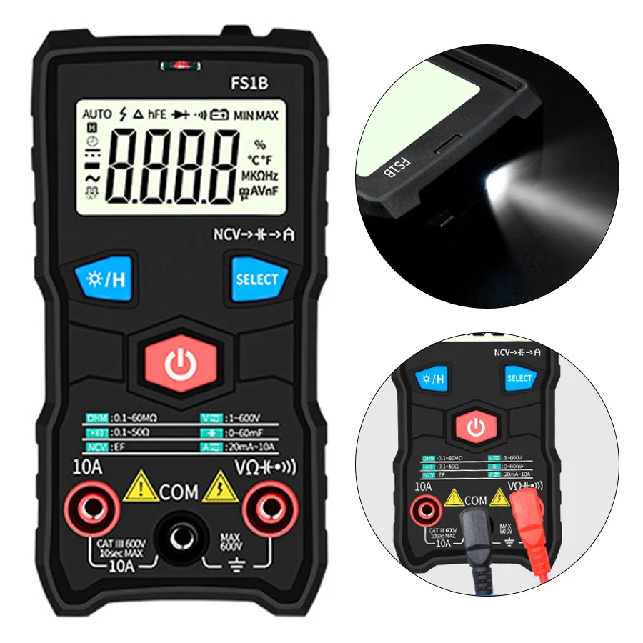 

Digital Multimeter True RMS AC DC NCV CPA Capacitance Smart Mini Multimeter Tester Ohm Capacitance Hz Voltage Meter Detector
