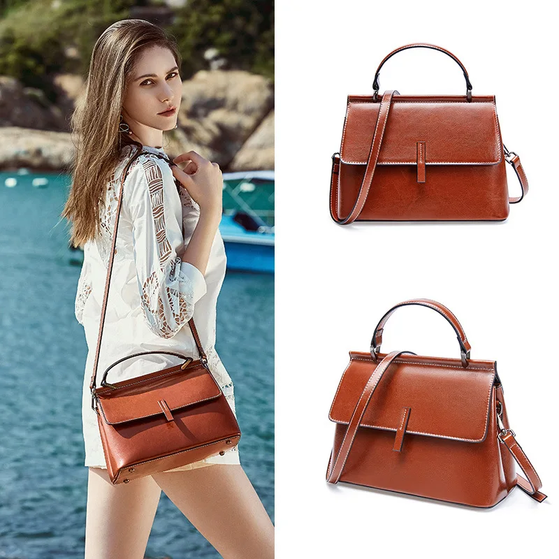 Роскошная сумка из масляной кожи 2020 женские сумки дизайнерская женская через