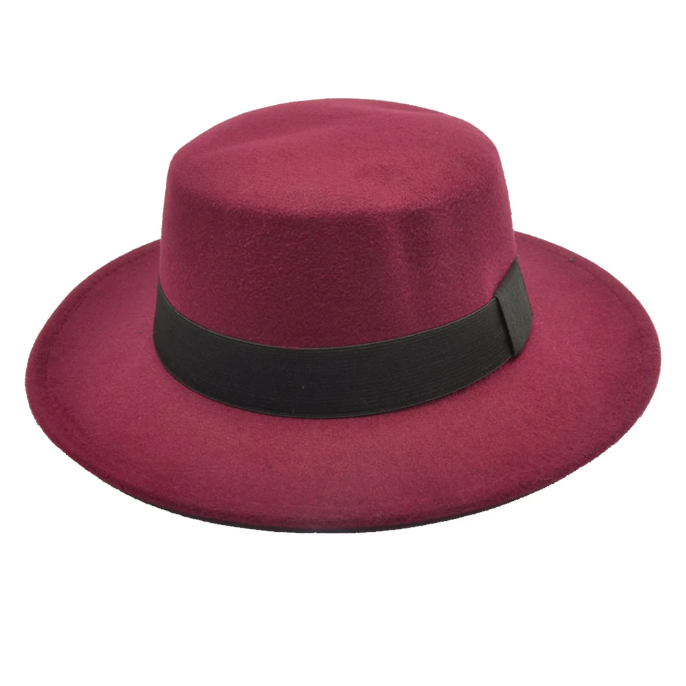 

Wool Hat Vintage British Wind Bow Hat Flat Hat for Spring Autumn Winter ASD88
