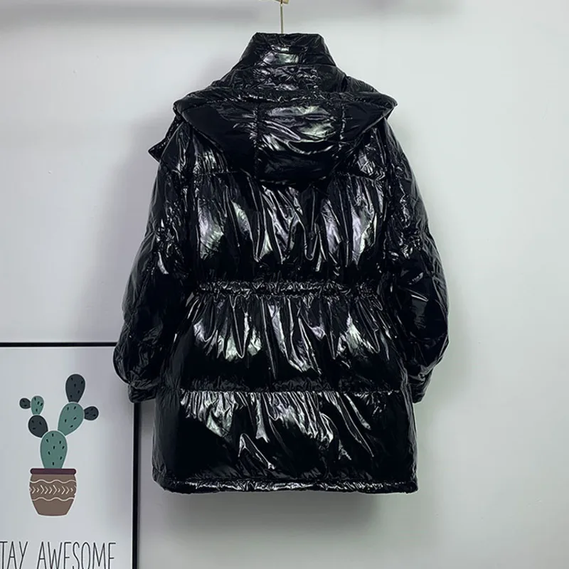 Зимнее пуховое пальто 2021 Женская куртка с капюшоном парка средней длины женская