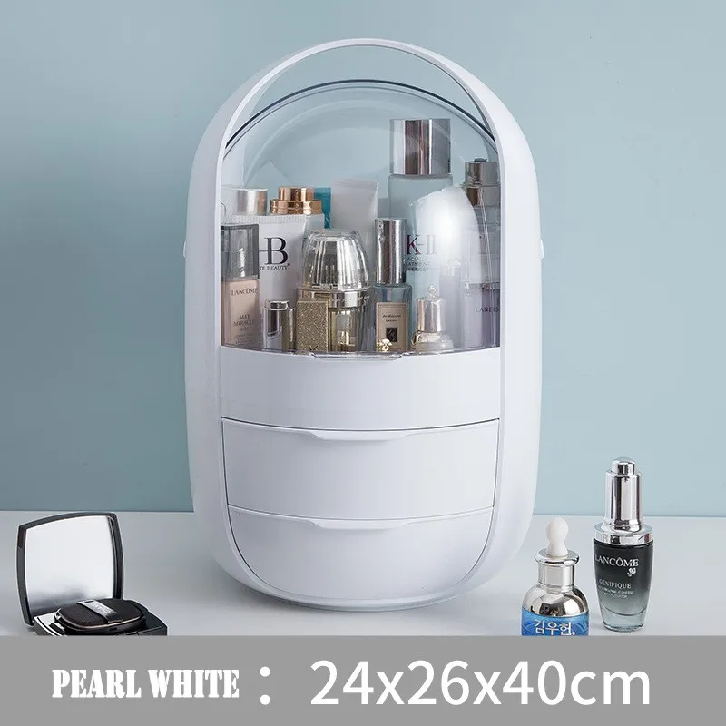 Swan white Новинка, косметичка, чехол для макияжа, профессиональный органайзер для путешествий, для женщин, для макияжа, большая емкость, для ванной, Прямая поставка, Fornecedores - Цвет: Swan white