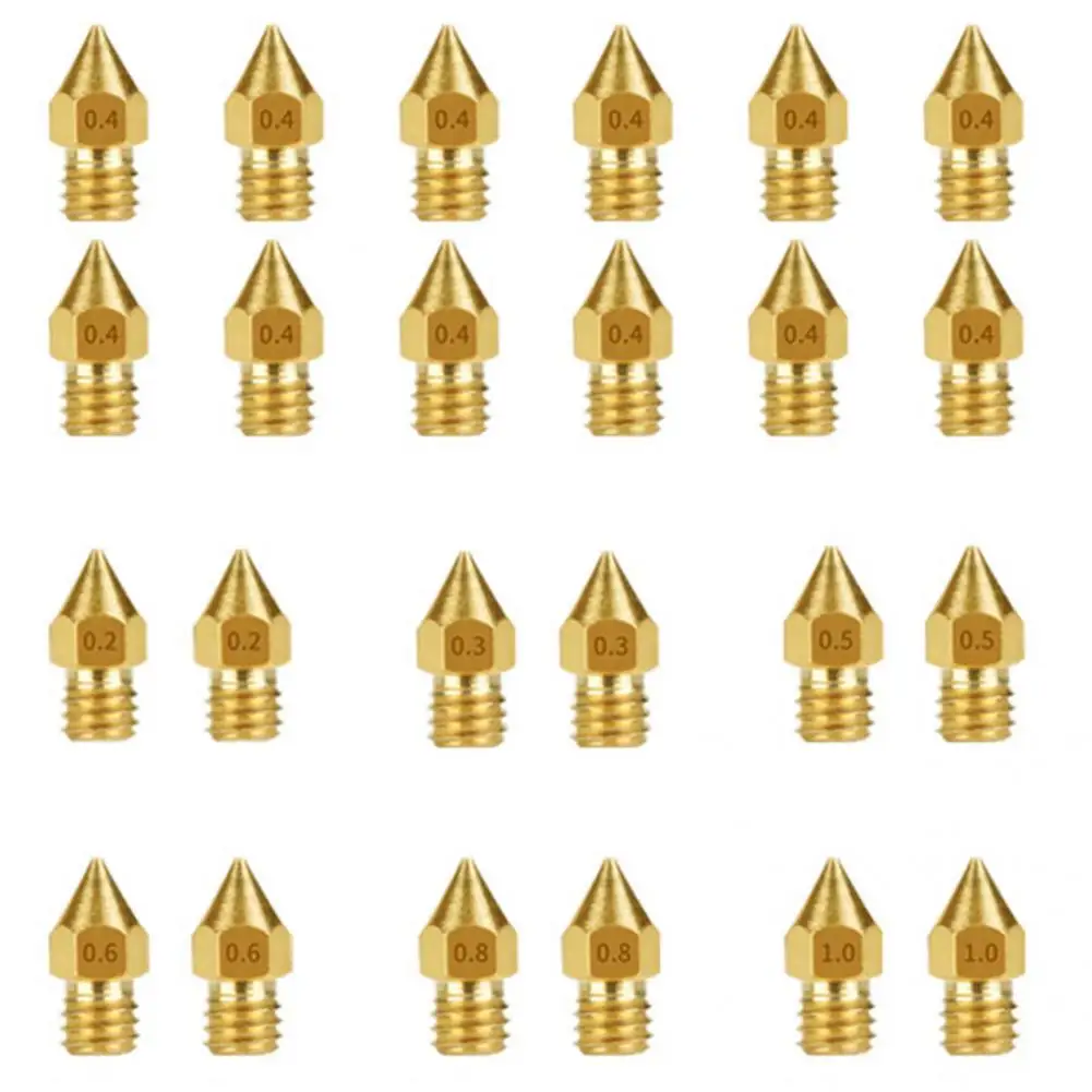 

Long Service Life Lightweight Brass Extruder Nozzle Print Head Printer Accessories