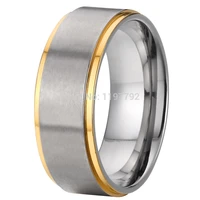 2015 new design fashion mens pure titanium steel jewelry wedding band promise rings for men anel