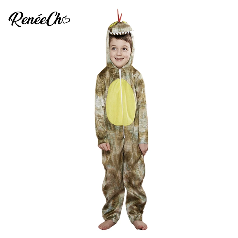 Reneecho Child Dinosaur Costume Halloween For Kids Animal Jumpsuit Boys Birthday Party Carnival Purim Cosplay |