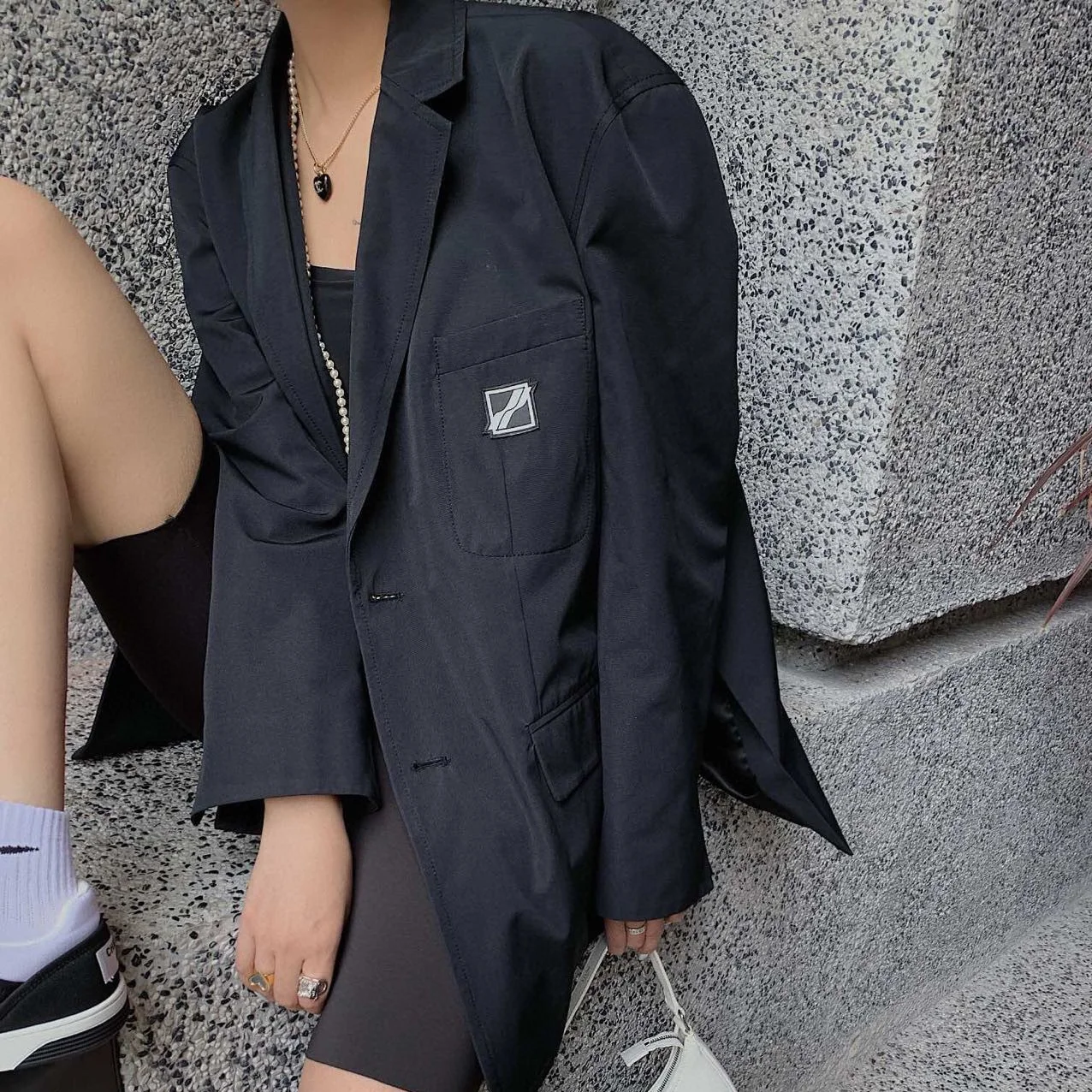 

Spring Autumn Womens Suits Korean Style Solid Color Suit Jacket Casual Loose Mens Fashion Trend Commuter Formal Wear