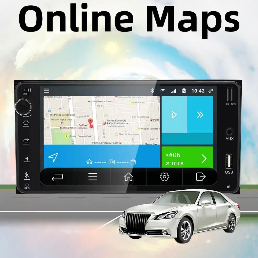 Bosion Android 10 0 автомобильный DVD GPS навигатор стерео 2 din четырехъядерный радио для Toyota