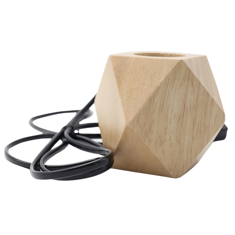 Современная настольная лампа E27 деревянная украшение для дома спальни гостиной