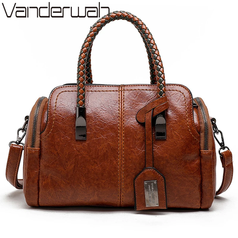 Зимние винтажные Роскошные Сумки из искусственной кожи женские сумки