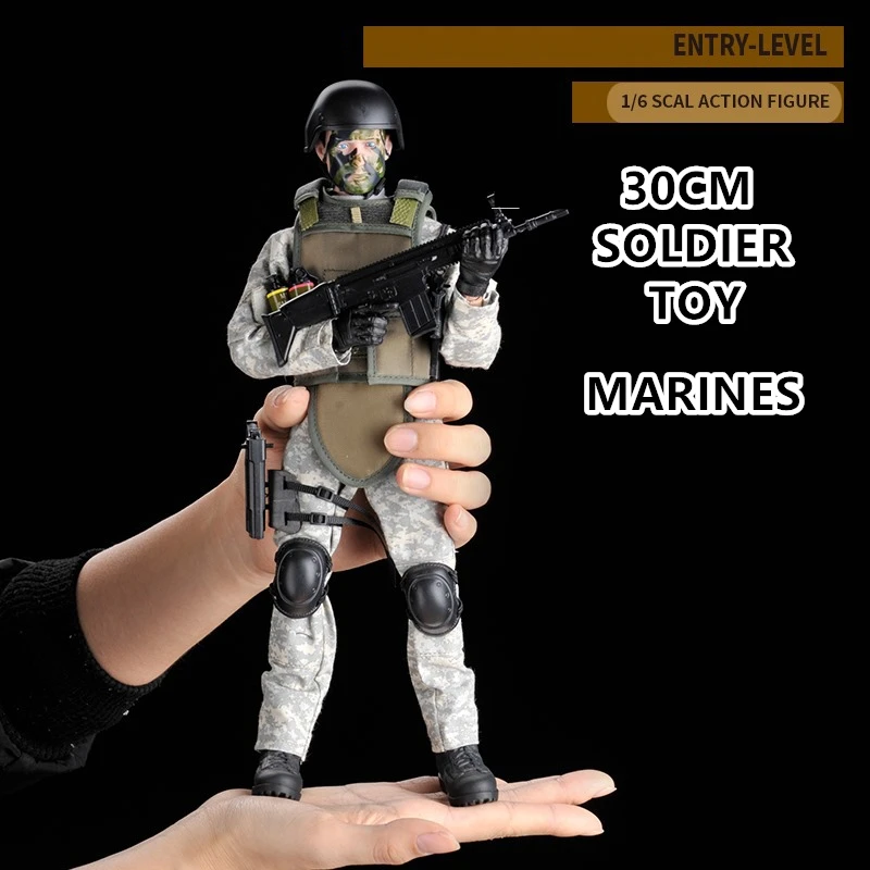1:6 12 Inch 30cm Marines Realistic Soldier doll Military Model Collection Gift Toy Tool | Игрушки и хобби