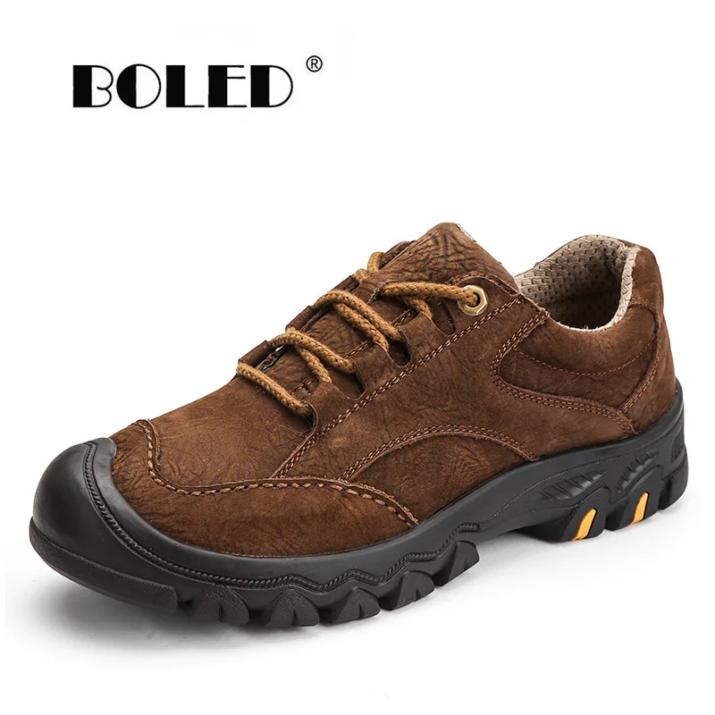 

Natural Leather Designer Men Shoes Plus Size Outdoor Casual Shoes Sneakers Thick Bottom Waterproof Non-slip Shoes Men