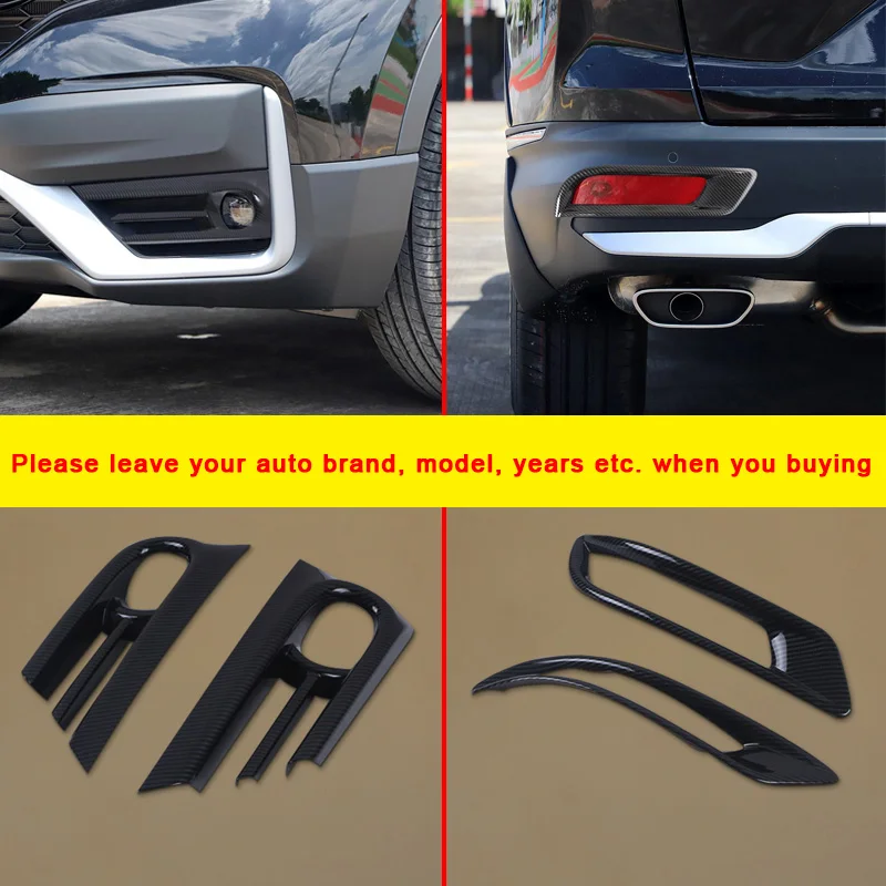 

Carbon Fiber Exterior Front Rear Fog Light Cover Bumper Mouldings Trims For Honda CR-V 2020-2021 Car Auto Vehicle Accessories