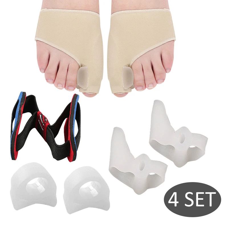 

7pcs/set Soft Bunion Protector Toe Straightener Toe Separating Silicone Toe Separators Thumb Feet Care Foot Pain Easese