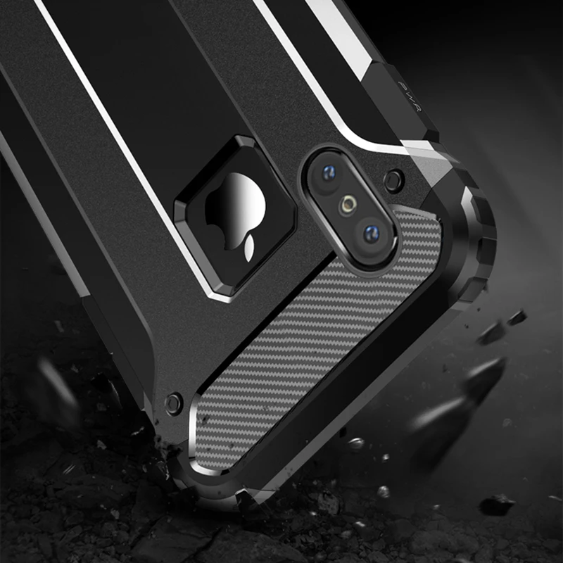 Бронированный противоударный чехол для iPhone 11 Pro Max X XS XR 7 8 6 6s Plus гибридный