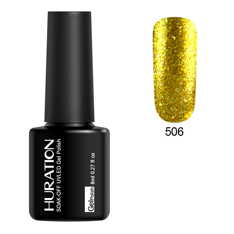 Гель лак Huration для ногтей Блестящий Платиновый полигель маникюра УФ гель цвета