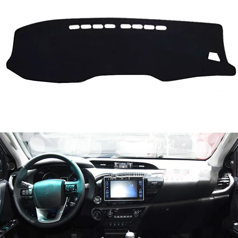 

Car Dashboard Cover For Toyota Hilux SR5 4x4 REVO Hi-Rider 2015 2016 2017 2018 Pad Carpet Dashmat Sun Shade Pad Auto Car Styling