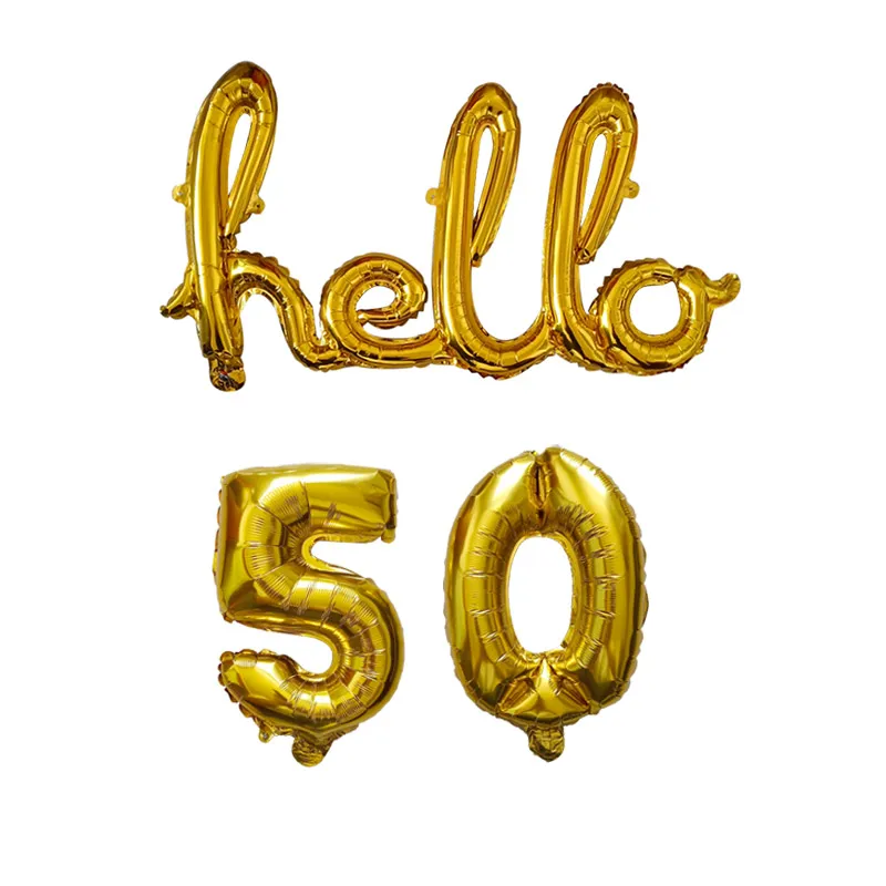 Розовое золото Hello 30 Детские воздушные шары детский душ 21th 30th День Рождения Декор