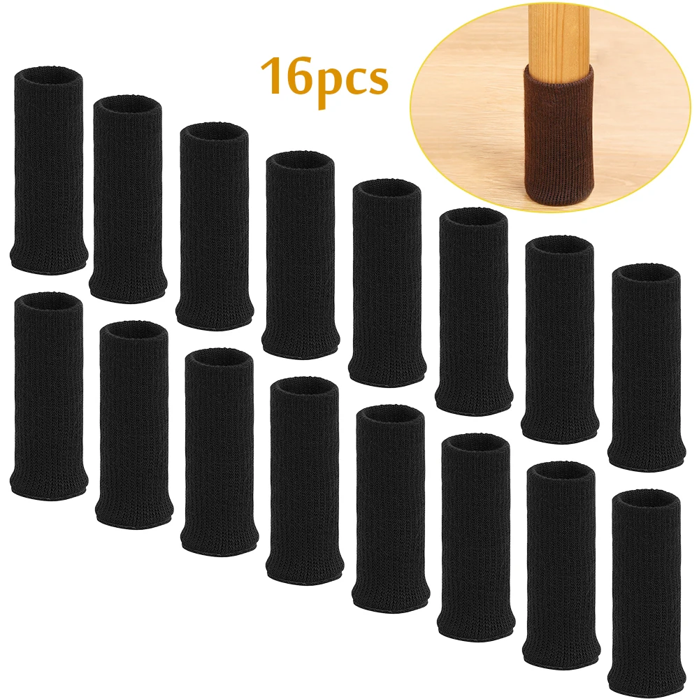

4/16PCS Chair Leg Socks Knitted Chair Leg Cover Floor Protectors Furniture Legs Table Feet Covers for Moving Noise Reduction