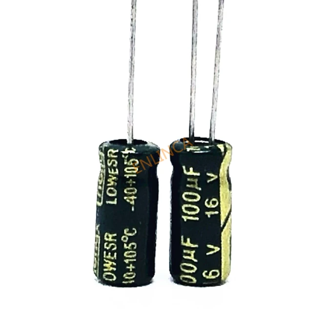 Алюминиевый электролитический конденсатор 120 шт./лот 16 В 100 мкФ 5*11 высокая частота