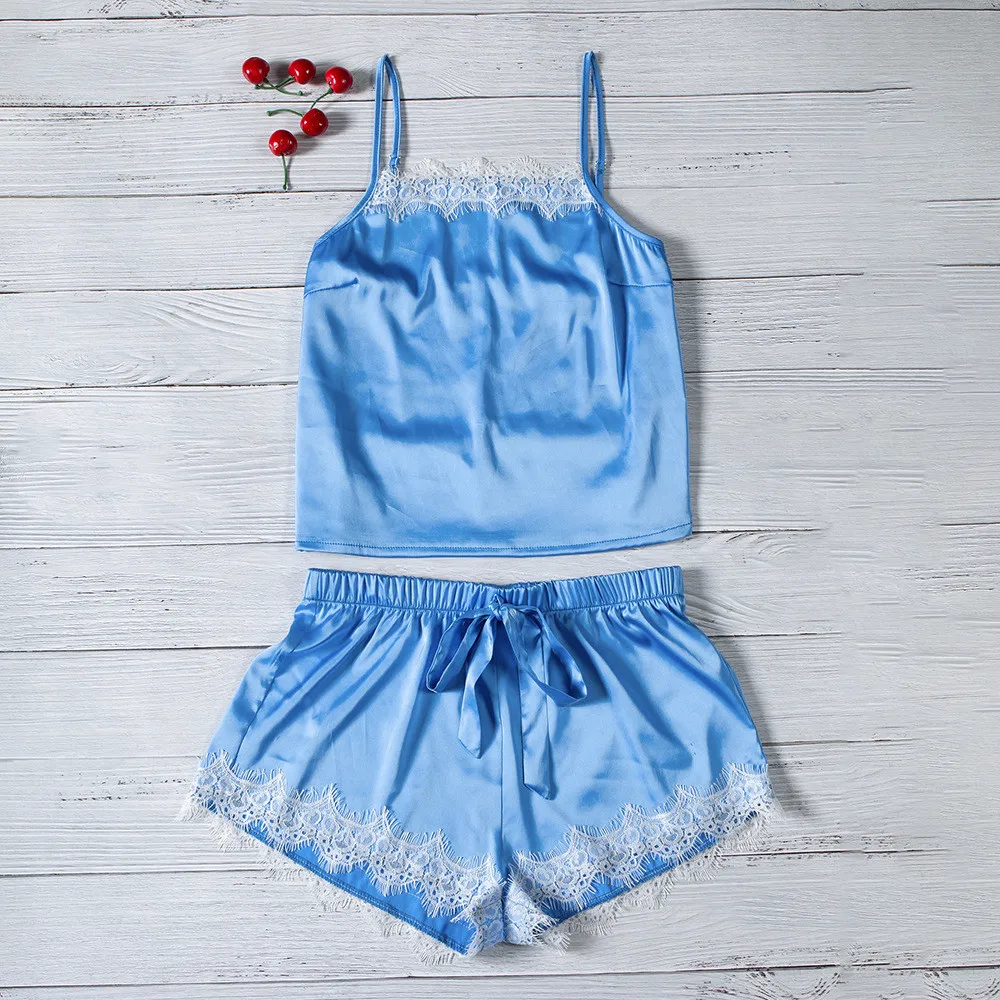 Модная пижама комплект Сексуальная кружевная одежда для сна соблазнительная