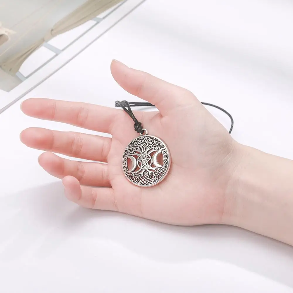 LIKGREAT подвеска Триединая богиня луны Wicca кулон пентаграмма волшебный Амулет